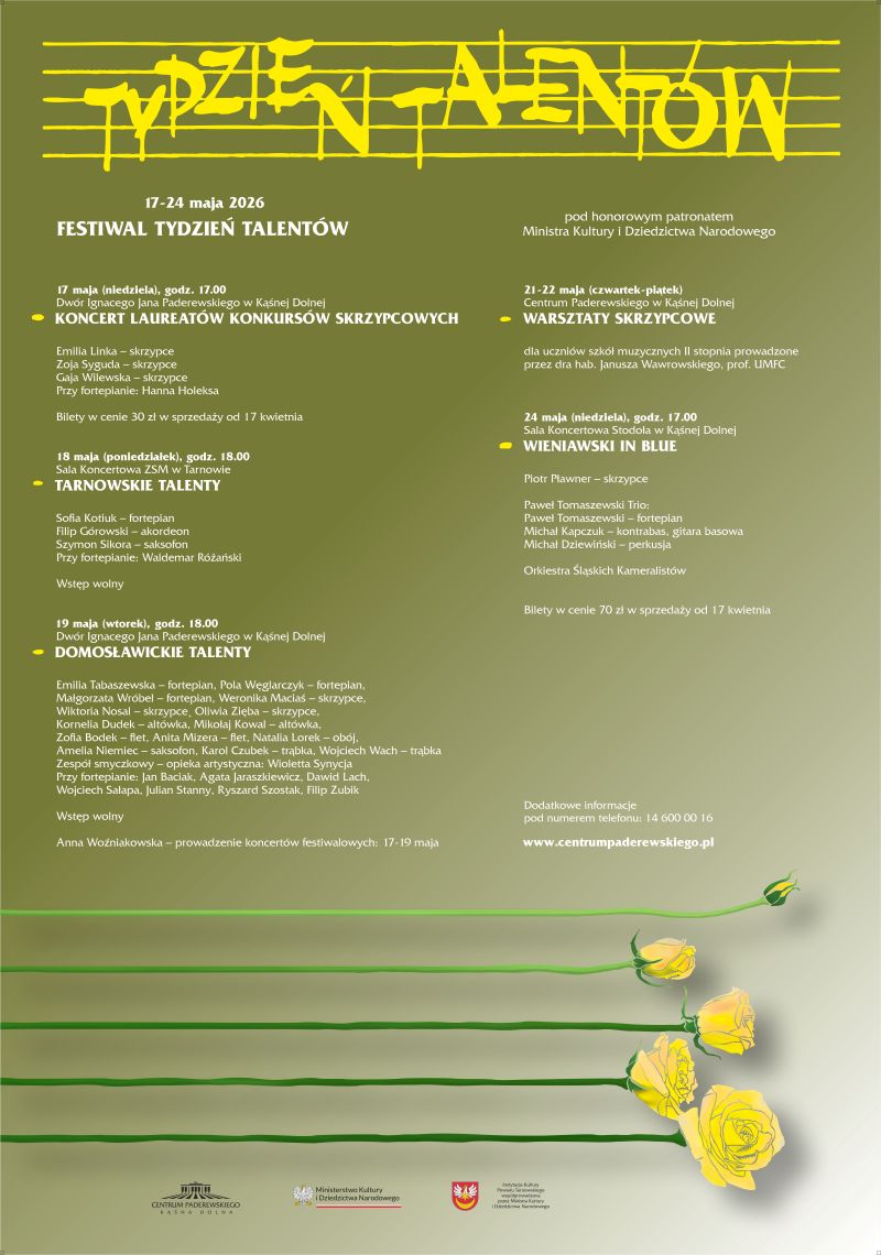 Kąśna Dolna TYDZIEŃ TALENTÓW 2026 plakat afisz