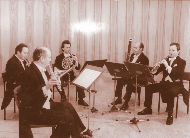 Marian Mosior Kwintet dęty Leon Koczewski flet Ludwik Sowiński obój Stanisław Turczyn waltornia Bolesław Antoniak fagot Marian Mosior klarnet