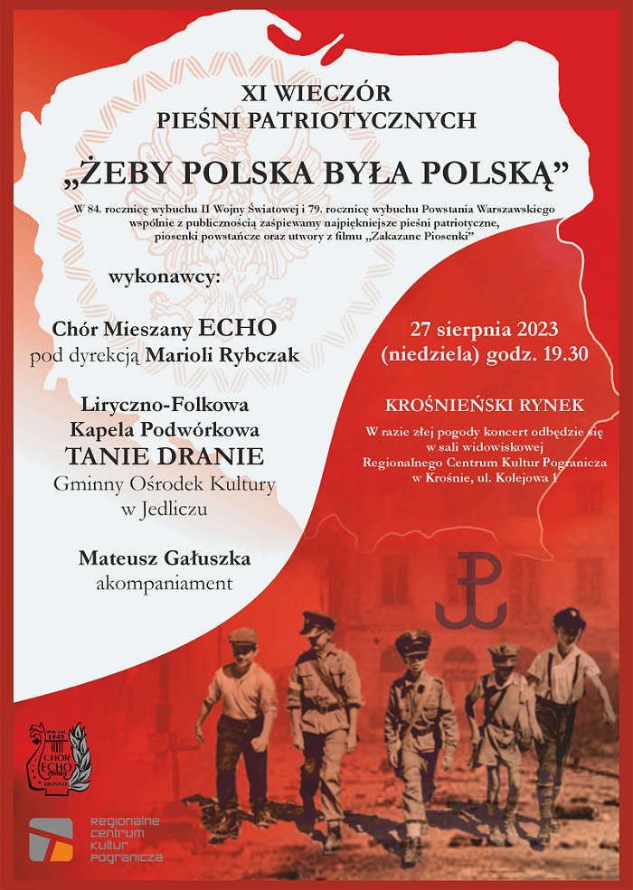 RCKP Wieczór pieśni patriotycznych 2023 plakat