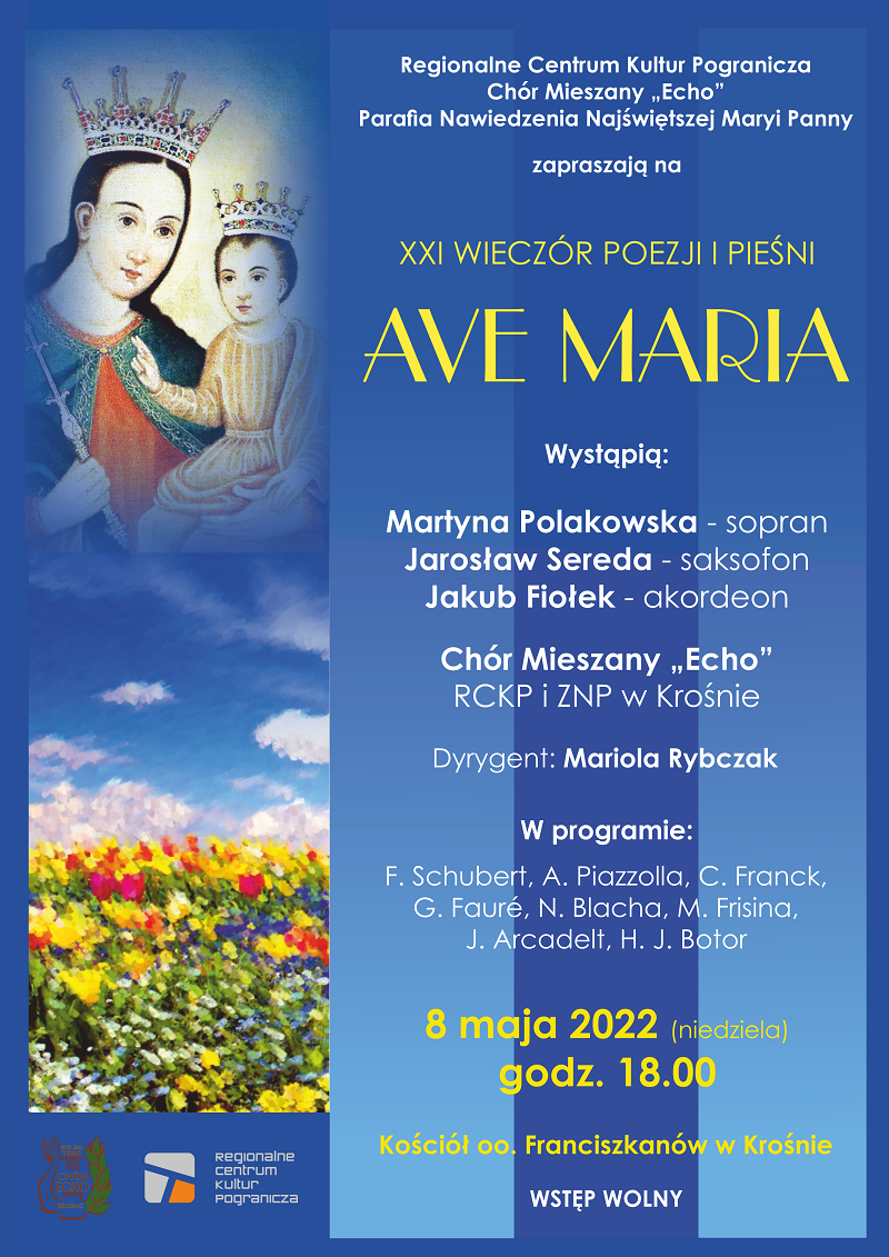 RCKP XXI Wieczór Poezji i Pieśni Ave Maria 2022 plakat