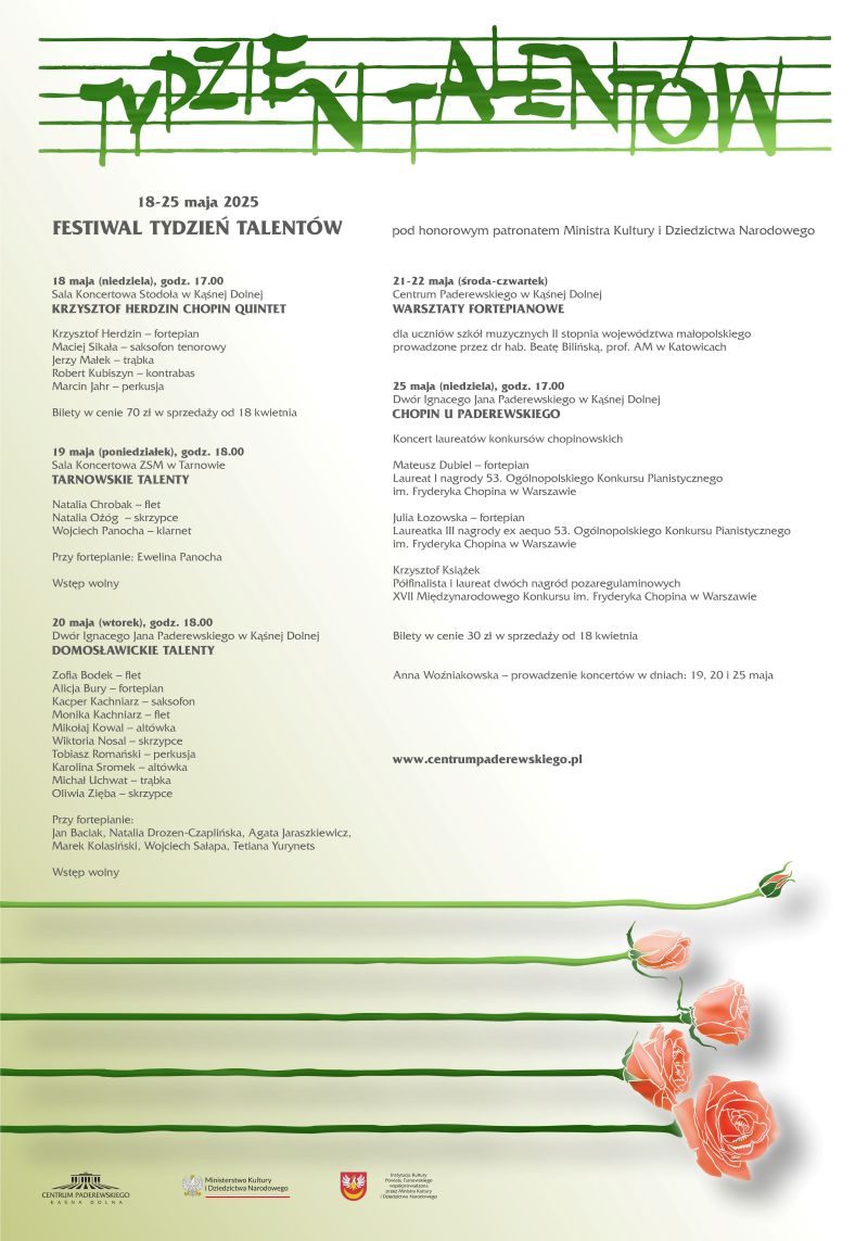TT 2025 TYDZIEŃ TALENTÓW 2025 plakat afisz