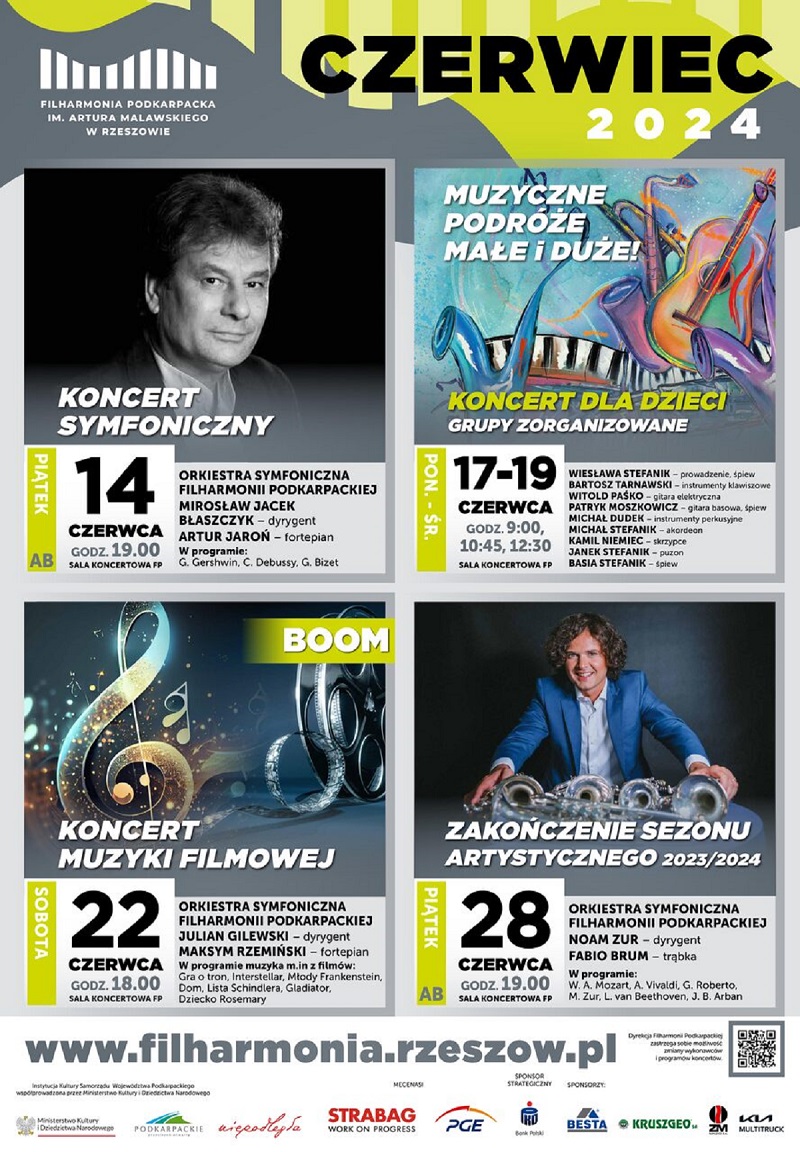 filharmonia CZERWIEC 2024 plakat zbiorczy B1 800