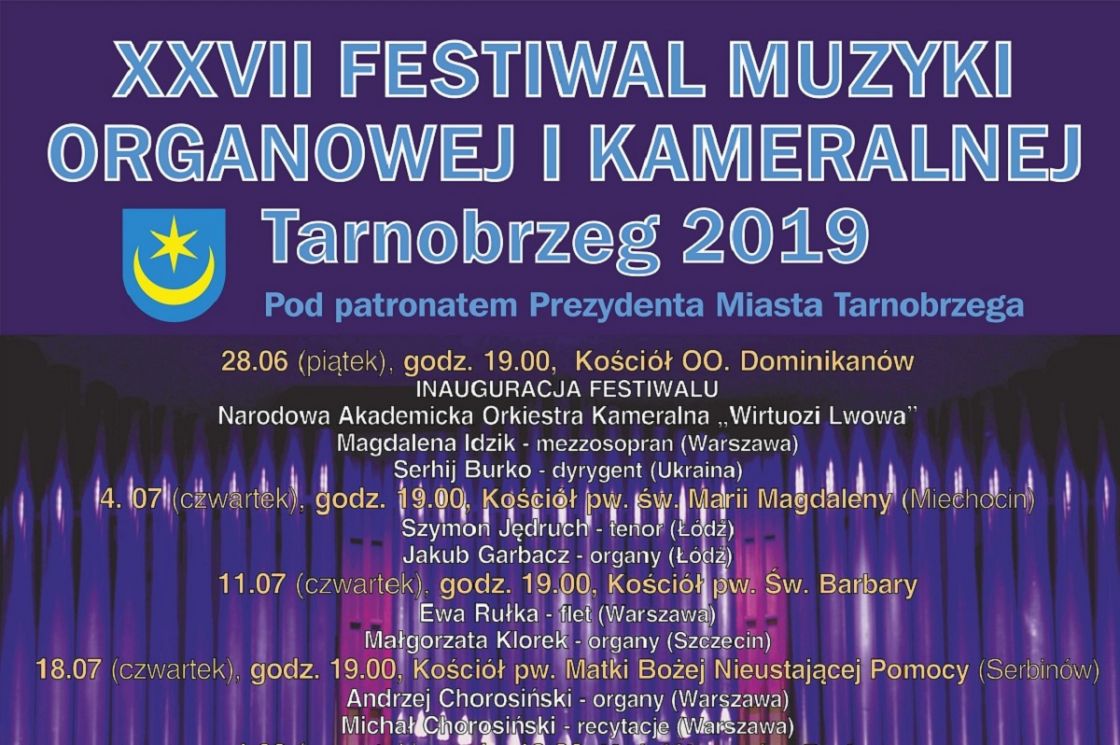 XXVII Festiwal Muzyki Organowej i Kameralnej w Tarnobrzegu