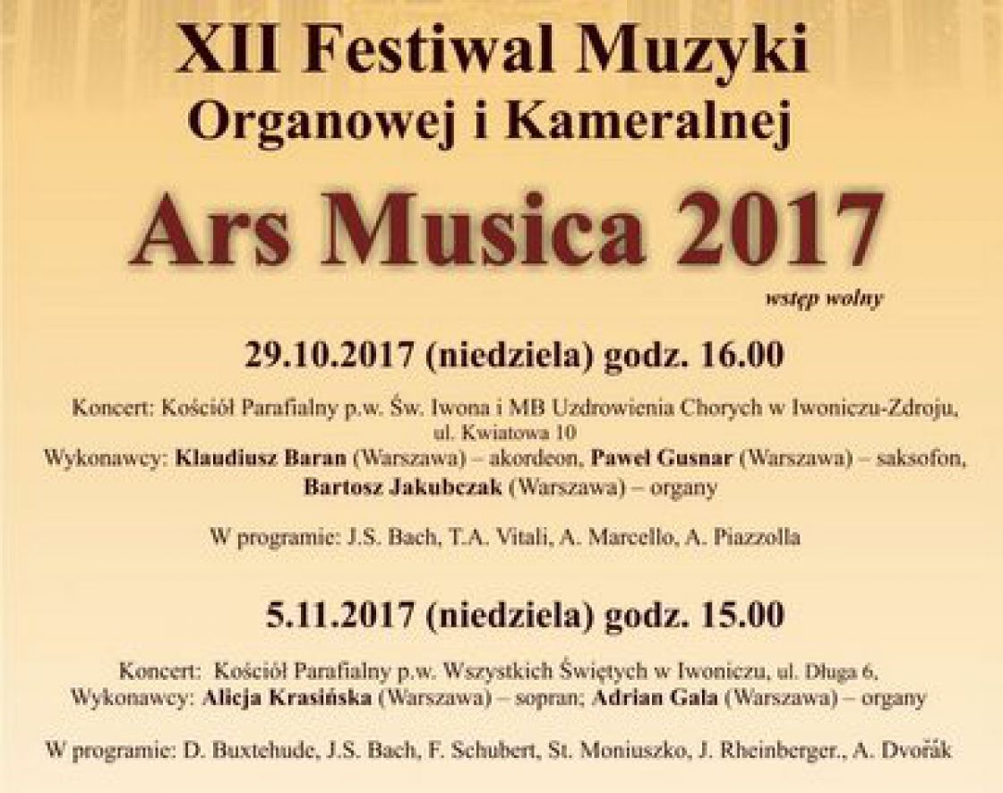 Ars Musica 2017 w Iwoniczu