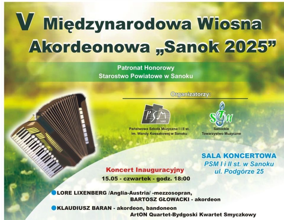 V Międzynarodowa Wiosna Akordeonowa „Sanok 2025”.