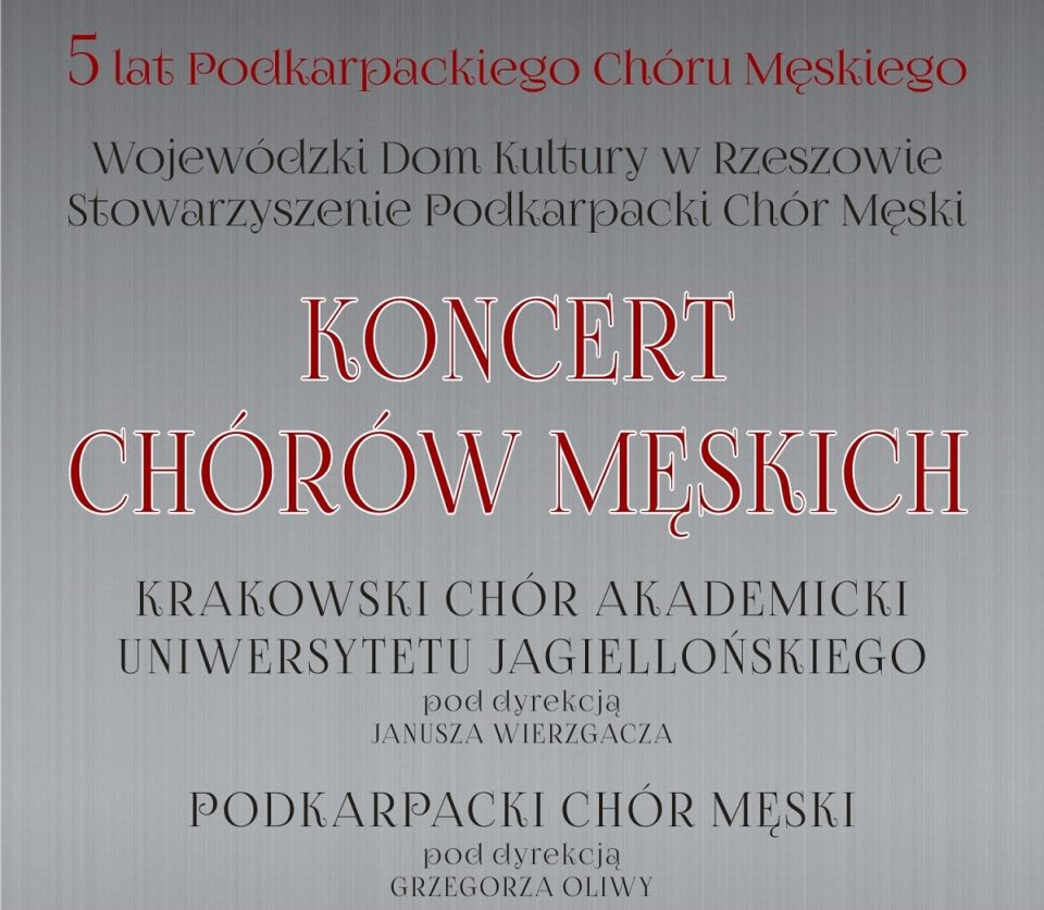 Koncert Chórów Męskich w Rzeszowie.