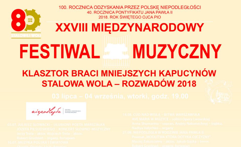 XXVIII Międzynarodowy Festiwal Muzyczny w Stalowej  Woli