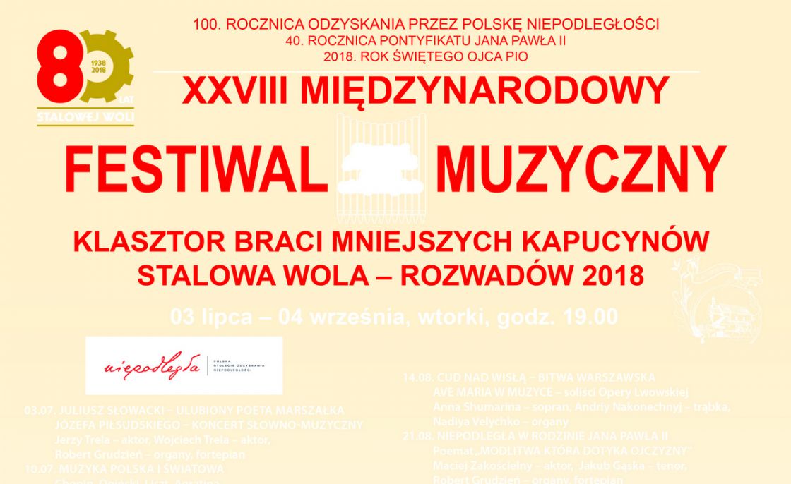 XXVIII Międzynarodowy Festiwal Muzyczny w Stalowej  Woli