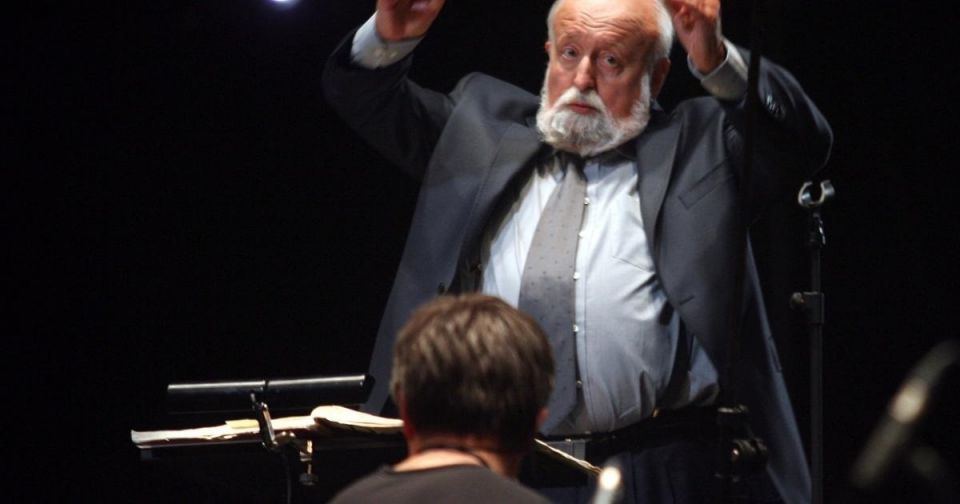 Krzysztof Penderecki podczas wykonania &quot;Pasji według św. Łukasza&quot;