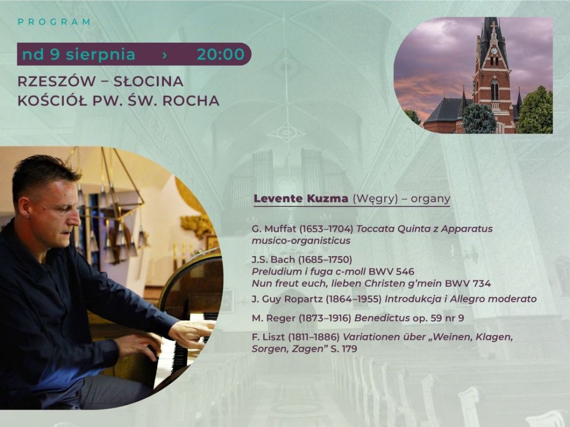 36. Podkarpacki Festiwal Organowy - koncert w Rzeszowie - Słocinie
