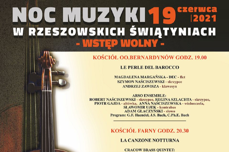 NOC MUZYKI W RZESZOWSKICH ŚWIĄTYNIACH