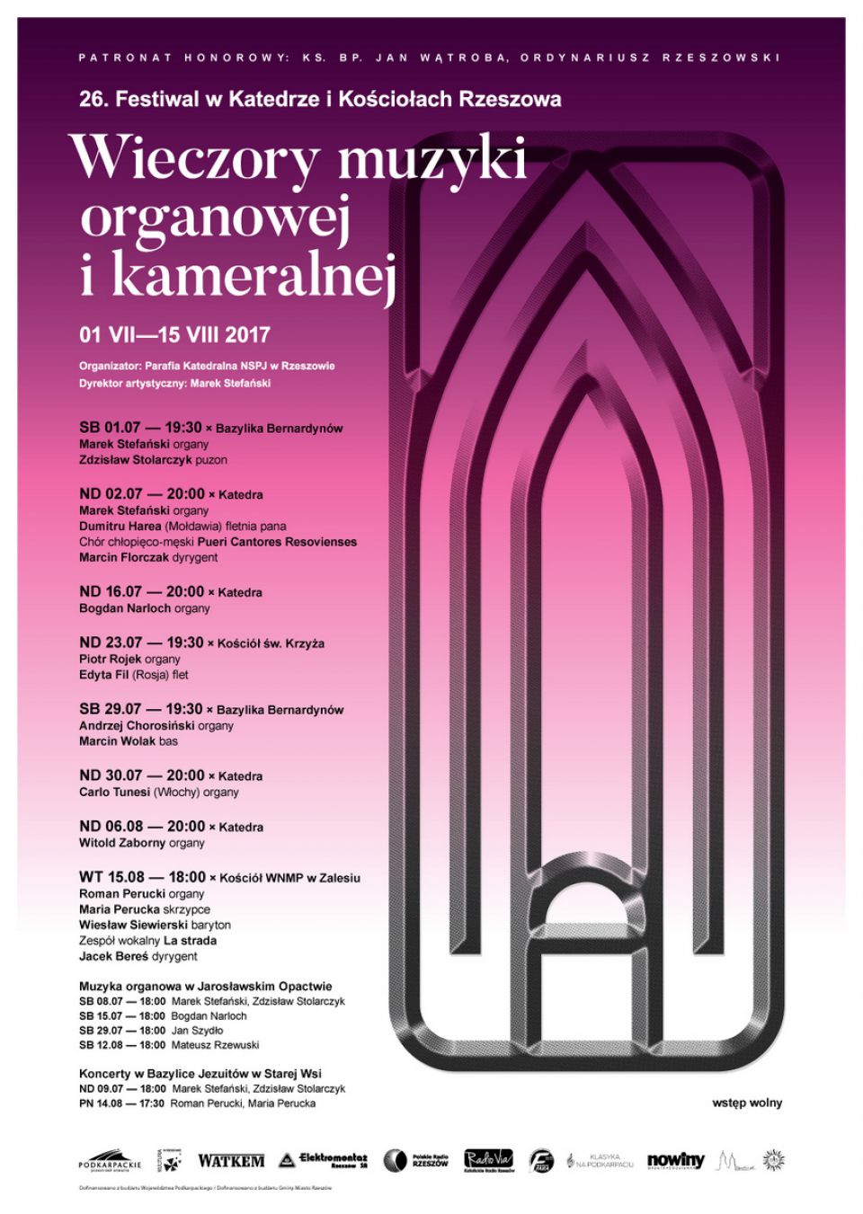 Letnie koncerty w kościołach Rzeszowa, Jarosławia i Starej Wsi