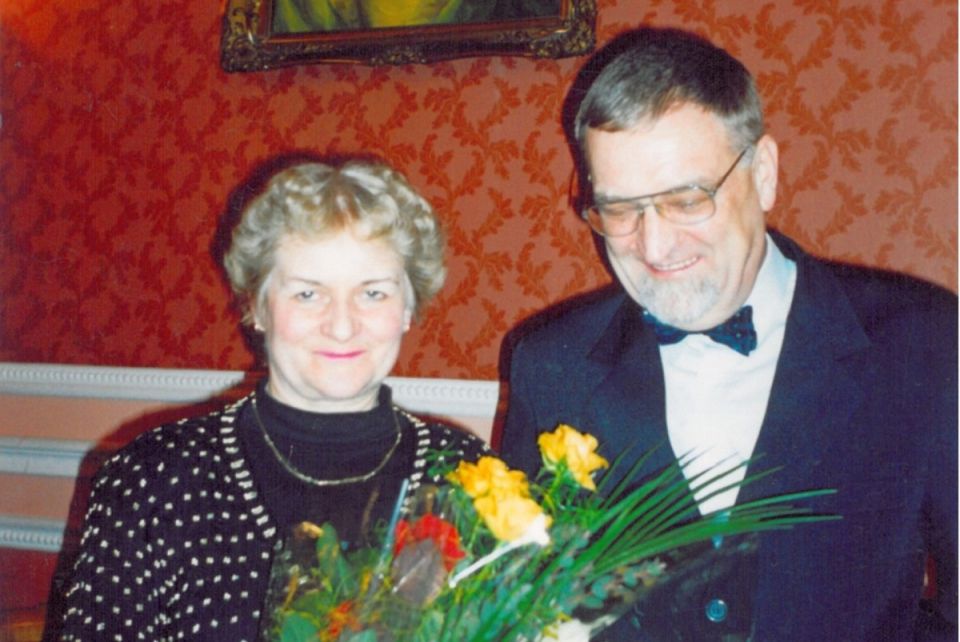 Anna Szałyga-Kuźma i Andrzej Szypuła, po spektaklu 5 marca 2005 roku w pałacu w Sieniawie