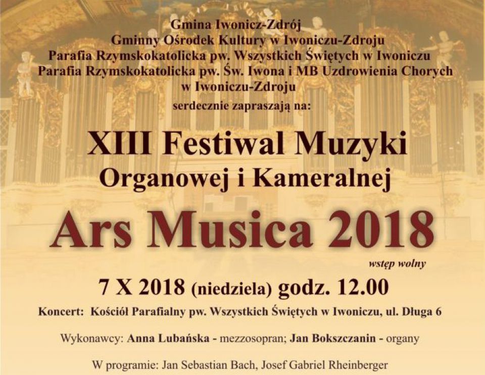 Inauguracja Festiwalu  &quot;Ars Musica&quot; w Iwoniczu