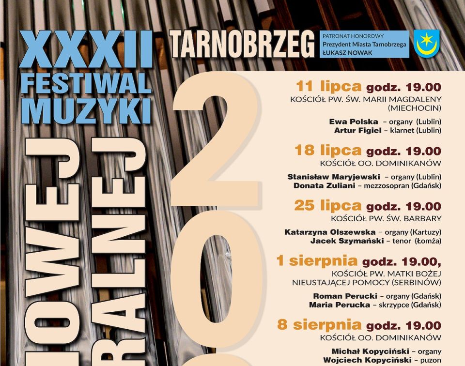 XXXII FESTIWAL MUZYKI ORGANOWEJ I KAMERALNEJ TARNOBRZEG 2024&#039;
