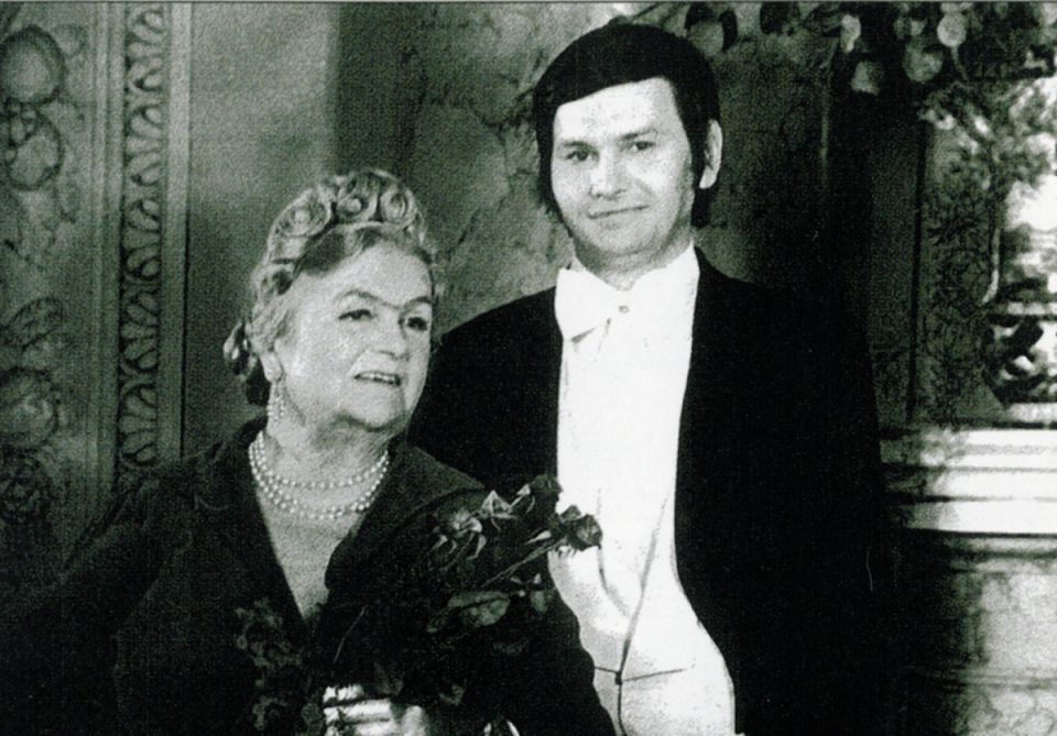 Wanda Wermińska i Bogusław Kaczyński w telewizyjnym cyklu &quot;Operowe Qui pro Quo&quot;, TVP Poznań 1976 r.