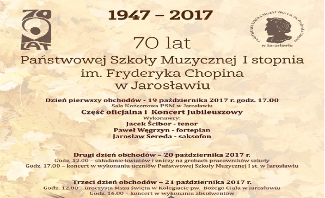 Wielki Jubileusz Szkoły Muzycznej w Jarosławiu
