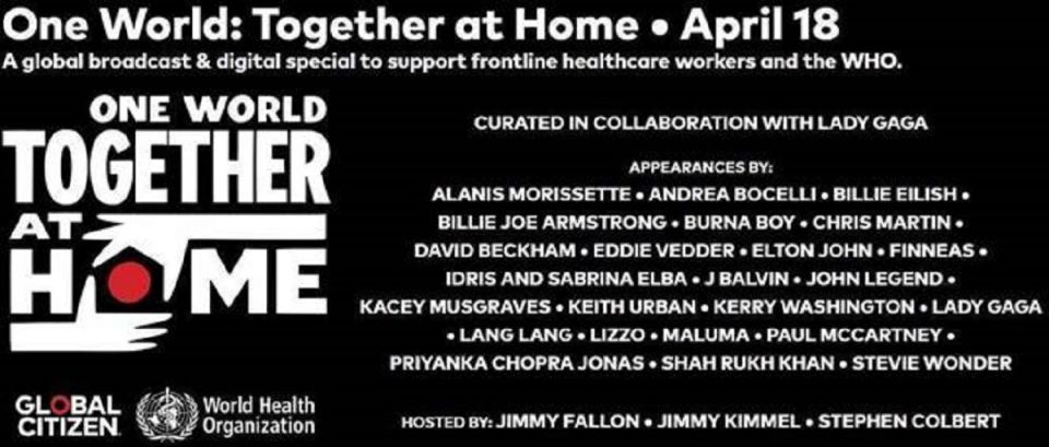 Ogólnoświatowy koncert „One World: Together At Home”