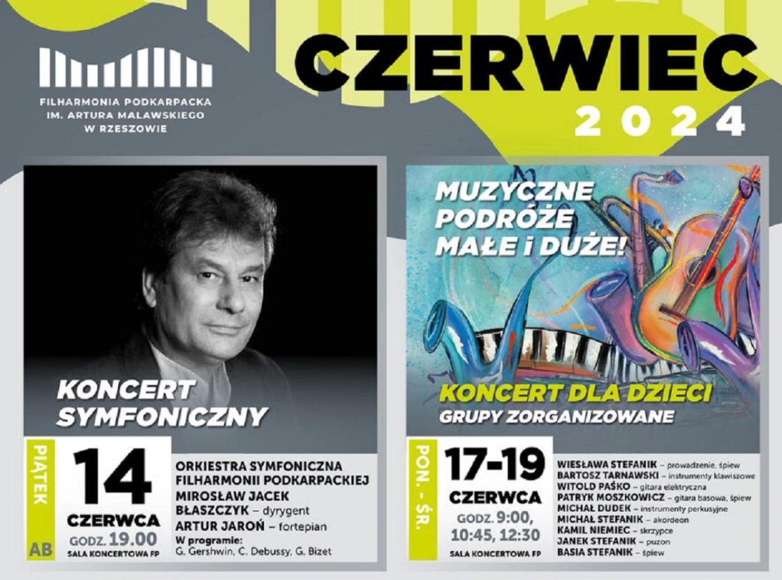 Filharmonia Podkarpacka zaprasza - czerwiec 2024