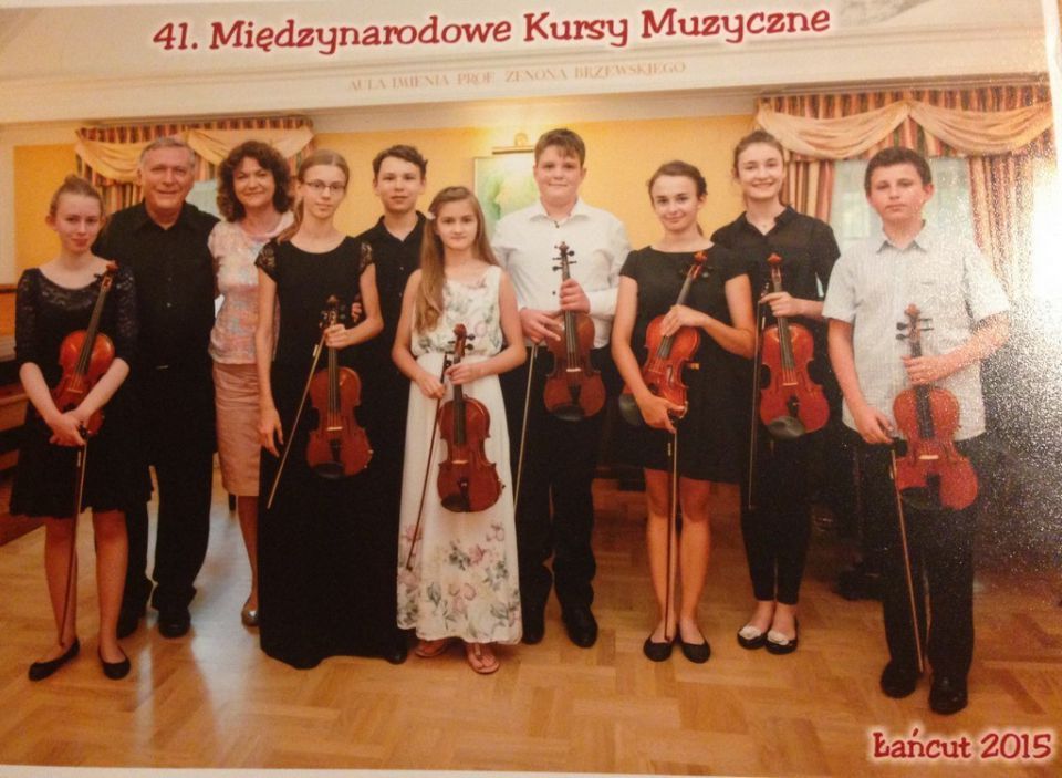Po koncercie klasowym - trzecia od lewej dr Ewa Kowar - Mikołajczyk