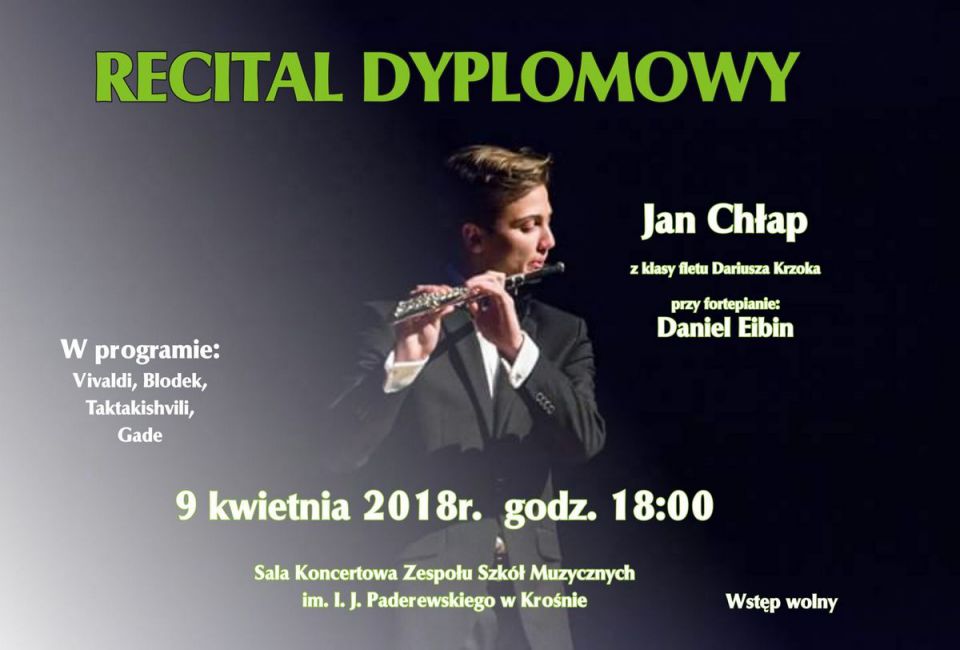 Recital dyplomowy Jana Chłapa - ZSM w Krośnie