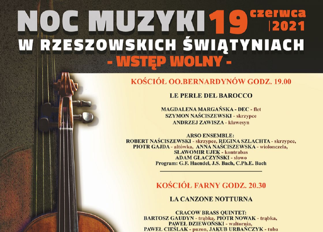 Noc Muzyki w rzeszowskich Świątyniach